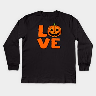 Love Halloween Kids Long Sleeve T-Shirt